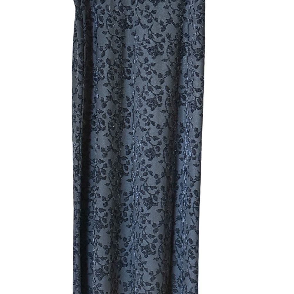Huis Clos Collection Floral Jacquard Maxi Skirt Set Black Velvet Size 12 - Picture 7 of 11